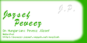 jozsef pevecz business card