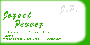 jozsef pevecz business card